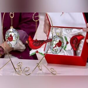 Joan Rivers Cardinal Ornaments Set of 2